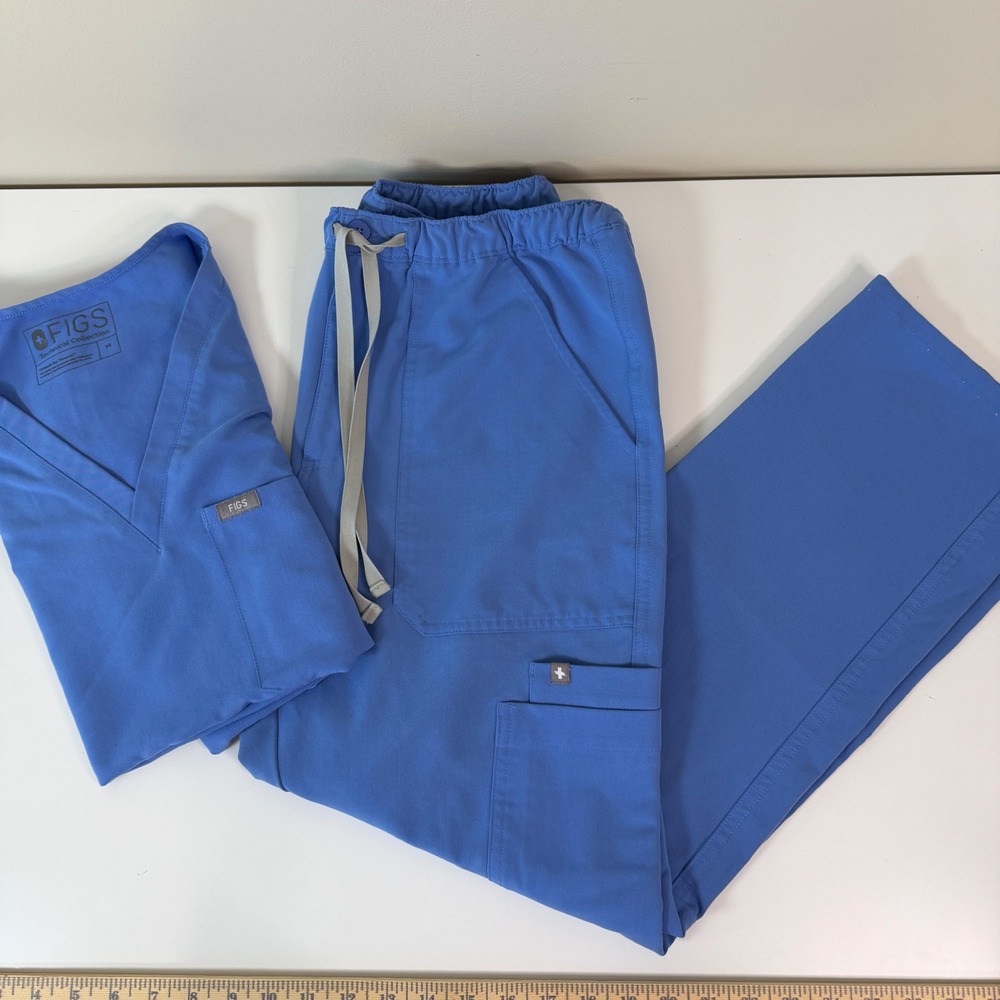 FIGS Scrub Set Size M Technical Catarina V-Neck Cairo Cargo Pants Healthcare